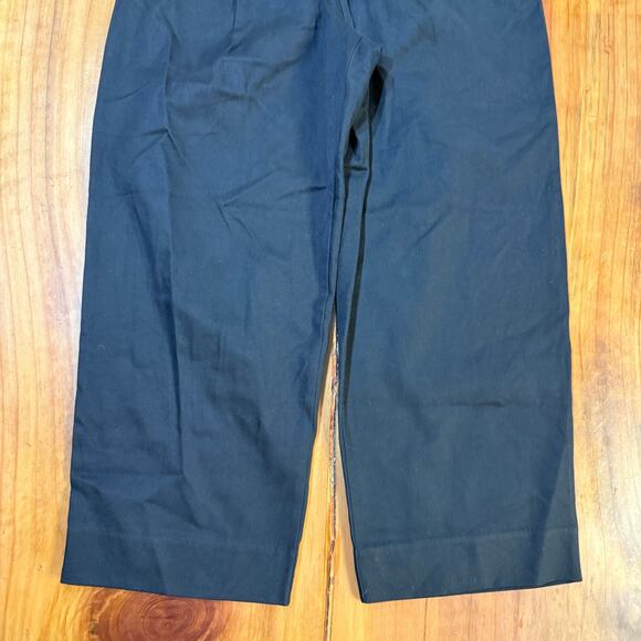 Kowtow Womens Pants Medium High Rise Button Back Wide Pleated Organic Cotton B18 - Picture 2 of 7